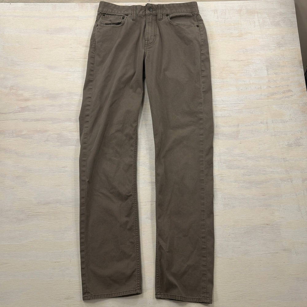 Prana Pants Brion 30 Organic Cotton Blend Stretch Five-Pocket Brown Mens